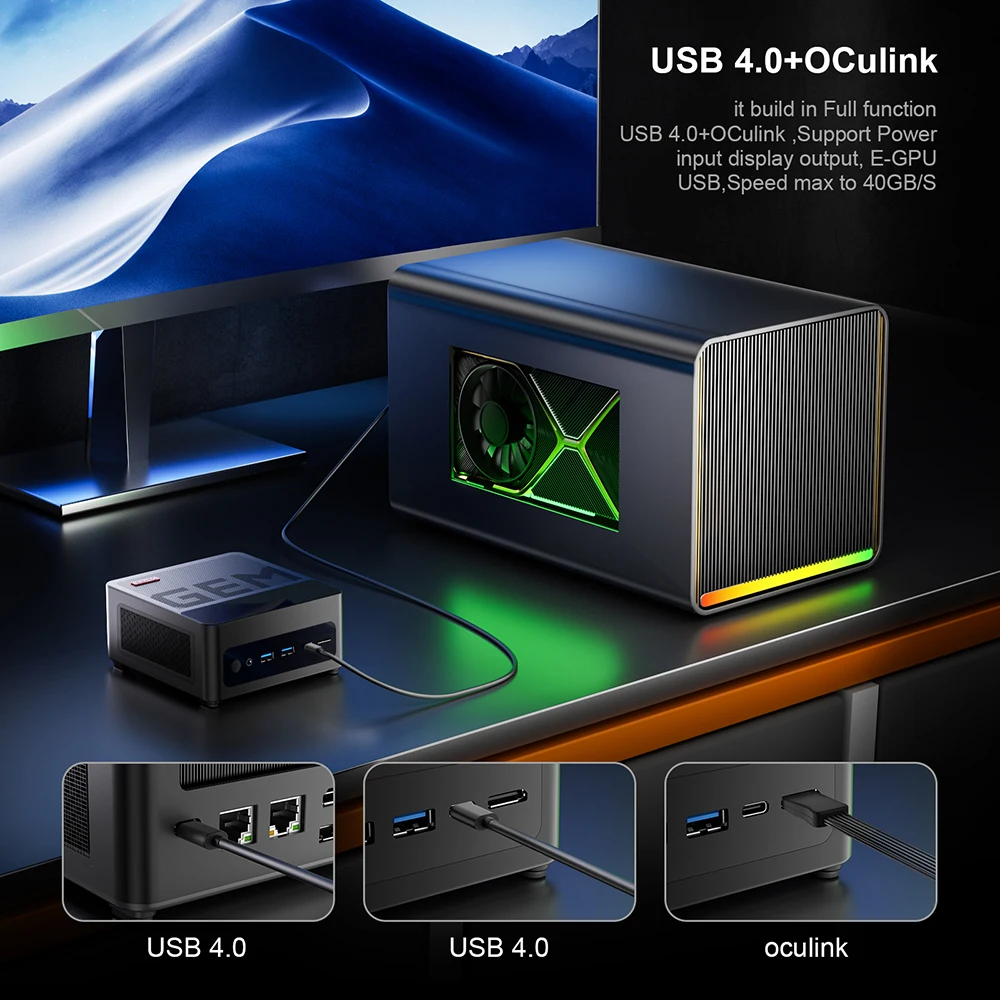 GEM Mini PC AMD 7840HS 8845H 6900HX- Chatreey