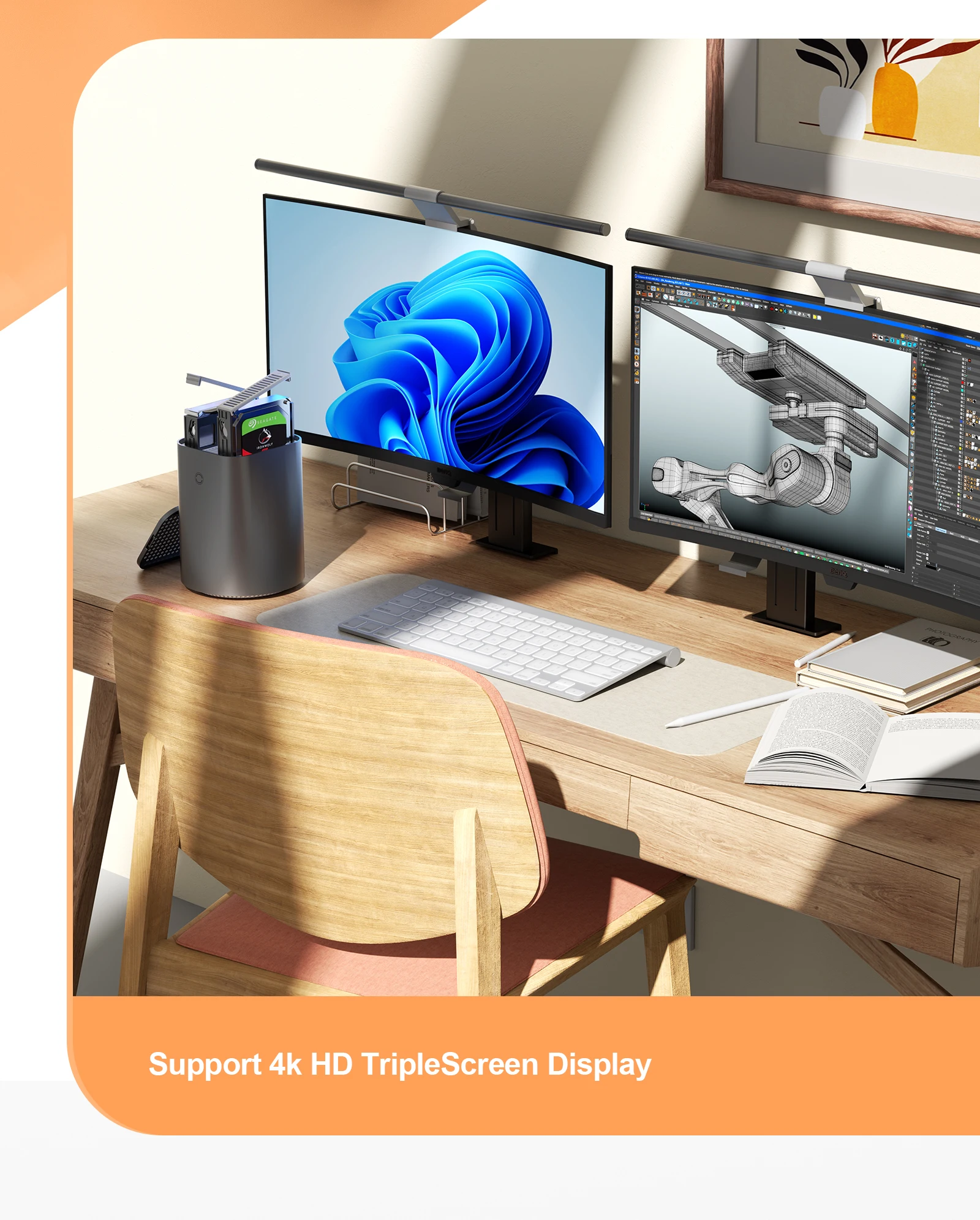 The Chatreey NAS Mini PC is equipped with an HDMI interface and a Type-C interface, supporting dual-screen display functionality. It offers a more efficient visual experience and a more convenient environment for work and entertainment.