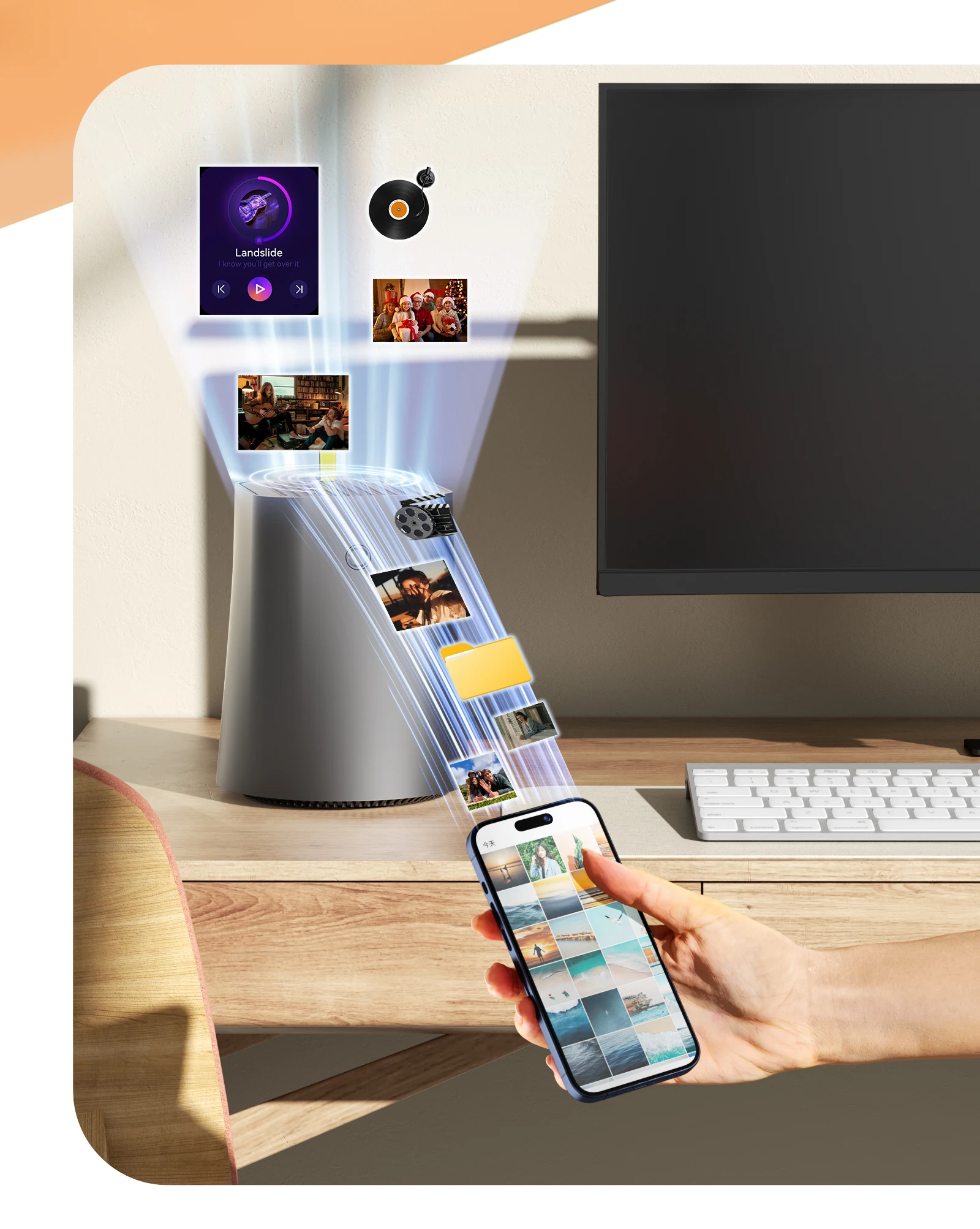 The Chatreey NAS Minni PC can distribute data across multiple hard drives through striping, enabling parallel read and write operations, significantly improving backup speed.