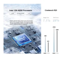 Chatreey T9H mini PC, equipped with an Intel 14th generation N200 processor, supports 4 cores and 4 threads, with a maximum frequency of 3.6GHz, significantly outperforming the N100.