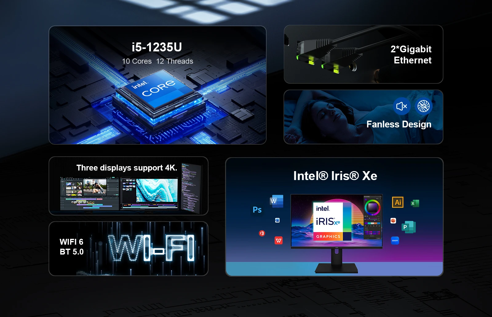 Chateey TK12F 1235U Mini PC - Chatreey